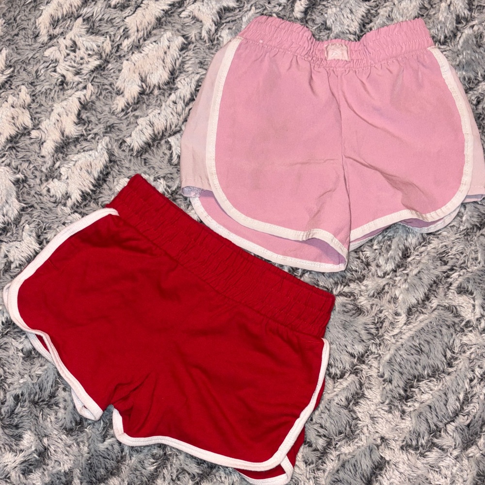Reebok Kids' Red and Pink Shorts